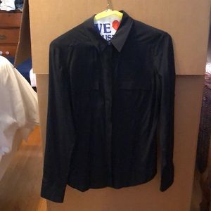 Blue button up blouse